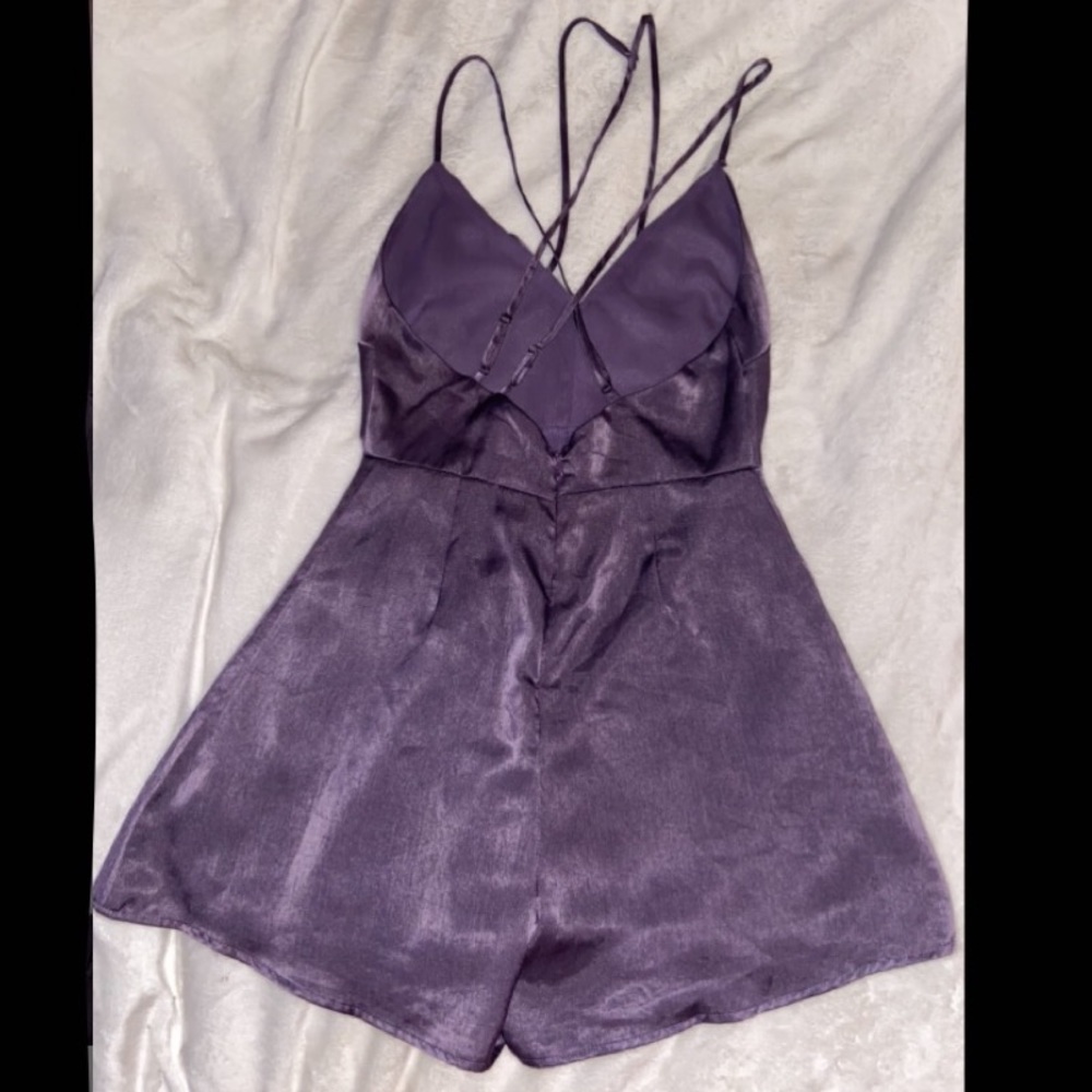 Purple silk romper - Picture 2 of 4